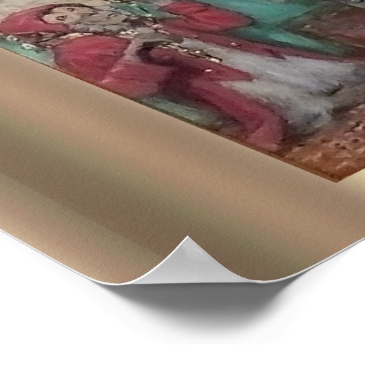 Jugendstilprinzessin und ihre Affenmalerin Poster (Ecke)