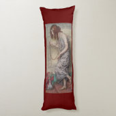 Jugendstilprinzessin und ihre Affenmalerin Seitenschläferkissen (Rückseite (Vertikal))