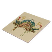 Jugendstilroster und Hühner Fliese (Seite)