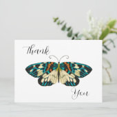 Jugendstilschmetterling Dankeskarte (Stehend Vorderseite)