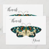 Jugendstilschmetterling Dankeskarte (Vorne/Hinten)