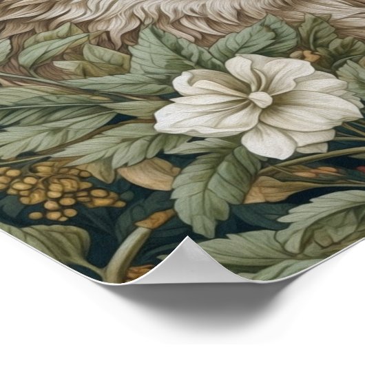 Jugendwolf in den Blätter Poster (Ecke)