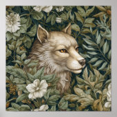 Jugendwolf in den Blätter Poster (Vorne)