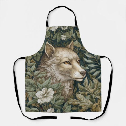 Jugendwolf in den Blätter Schürze (Vorderseite)