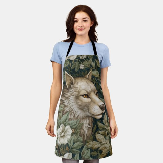 Jugendwolf in den Blätter Schürze (Getragen)