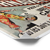 Jugendzirkus: Französisches Karneval-Poster Poster (Ecke)