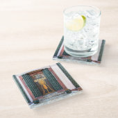 Jugenstil Door Glasuntersetzer (Schrägansicht)