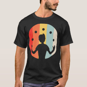 Juggle Jonglieren Jongleur Retro Kreis Streifen So T-Shirt