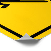 Juggler Crossing Highway Sign Poster (Ecke)