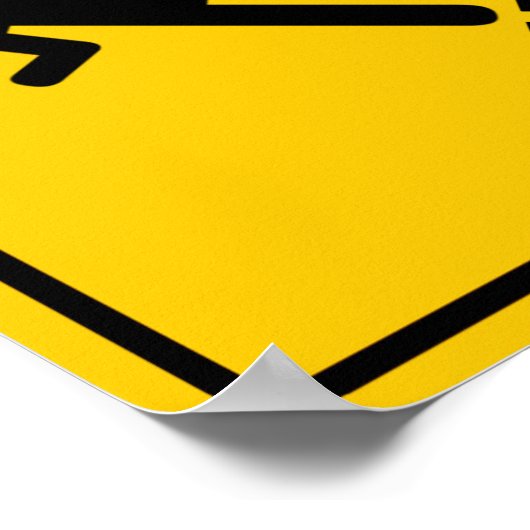 Juggler Crossing Highway Sign Poster (Ecke)