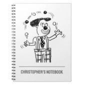 Juggler oder Entertainer-Notebook Notizblock (Vorderseite)