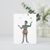 Juggler - Vintage Illustration Postkarte (Stehend Vorderseite)