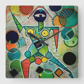 "Juggler" Wall Clock Quadratische Wanduhr (Vorderseite)