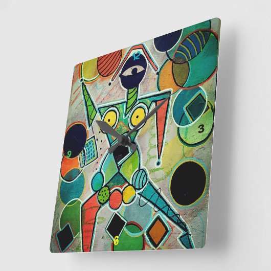 "Juggler" Wall Clock Quadratische Wanduhr (Winkel)