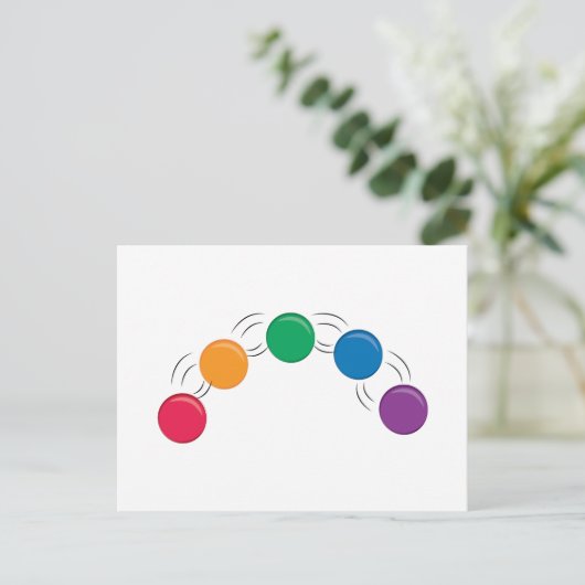 Juggling Balls Postkarte (Stehend Vorderseite)