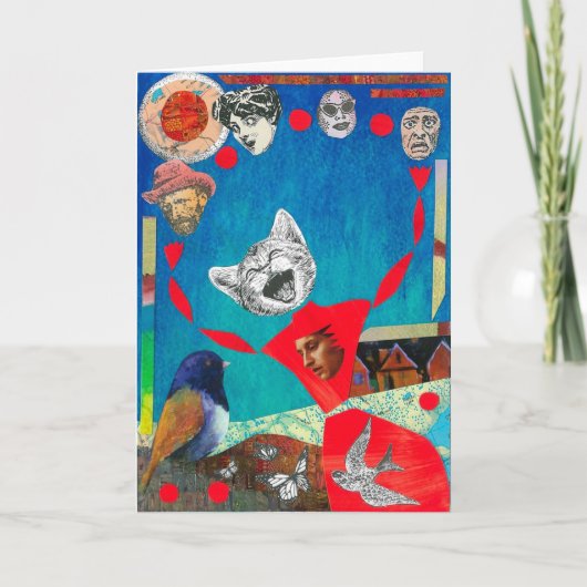 Juggling Cat Grußkarte Karte (Vorderseite)