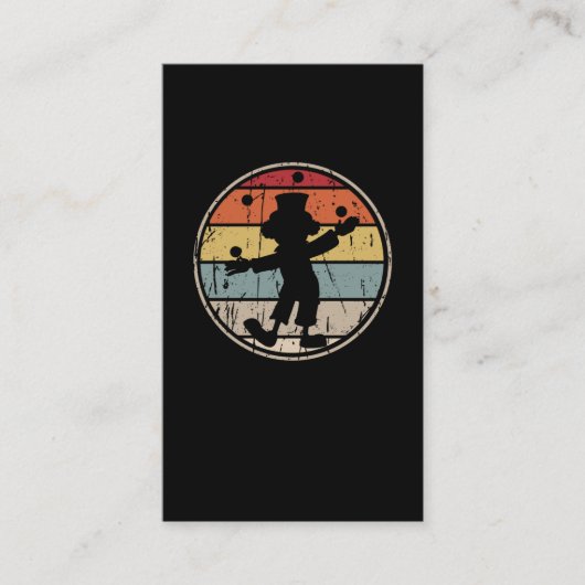 Juggling Clown Funny Circus Juggler Visitenkarte (Vorderseite)