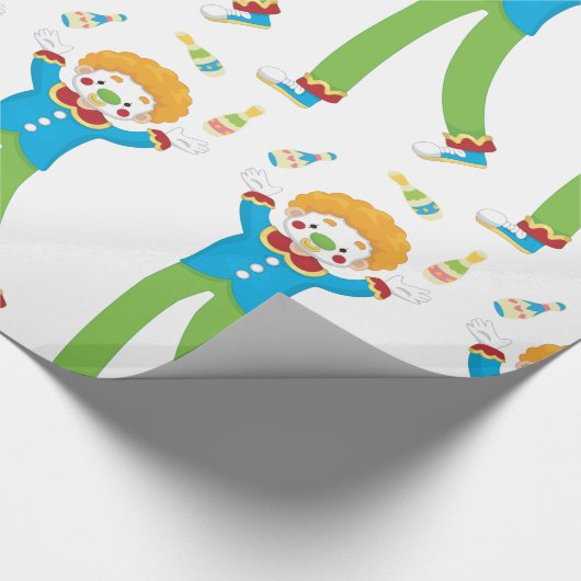 Juggling Clown Geschenkpapier (Ecke)