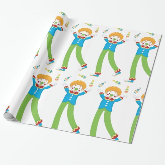 Juggling Clown Geschenkpapier (Ungerollt)