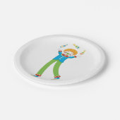 Juggling Clown Pappteller (Schrägansicht)