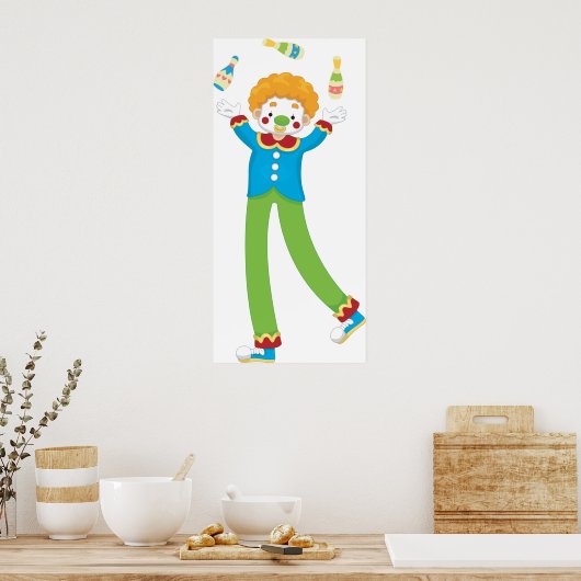 Juggling Clown Poster (Küche)