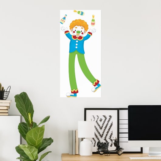Juggling Clown Poster (Heimbüro)