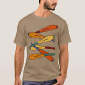 Juggling Clubs Collage Graphic T-Shirt (Vorderseite)