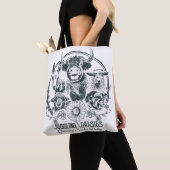 Juggling Daisies Farm Familie Doppelseitiges Bag Tasche (Von Nahem)