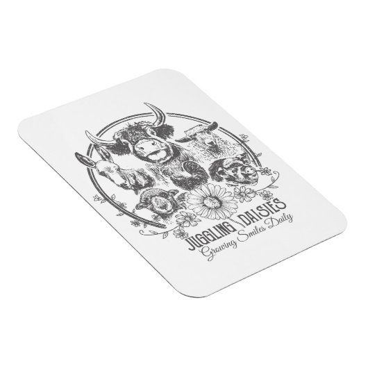 Juggling Daisies Farm Family Maganet Magnet (Rechte Seite)