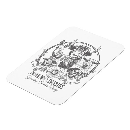 Juggling Daisies Farm Family Maganet Magnet (Linke Seite)