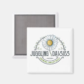 Juggling Daisies Logo-Magnet Magnet (Vorderseite/Rückseite)