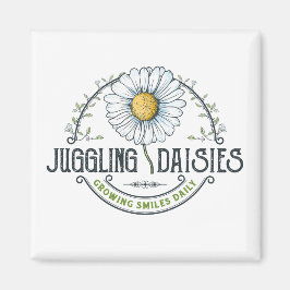 Juggling Daisies Logo-Magnet Magnet