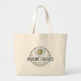 Juggling Daisies Logo-Tasche Jumbo Stoffbeutel