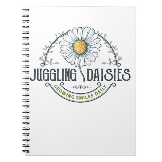Juggling Daisis Logo-Notebook Notizblock (Vorderseite)