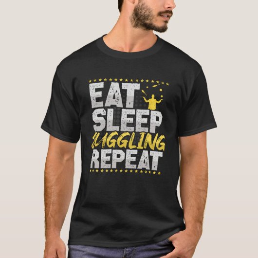 Juggling Eat Sleep Repeat Circus Hobby Juggling T-Shirt (Vorderseite)