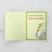 Juggling Elephant (Jungs Geburtstagskarte) Karte (Innenseite)