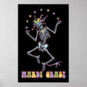 Juggling Jester Skeleton Poster (Vorne)