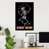 Juggling Jester Skeleton Poster (Heimbüro)