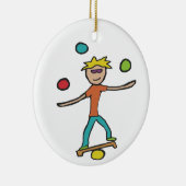 Juggling Keramik Ornament (Rechts)