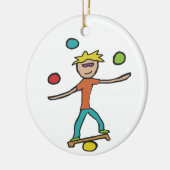 Juggling Keramik Ornament (Links)
