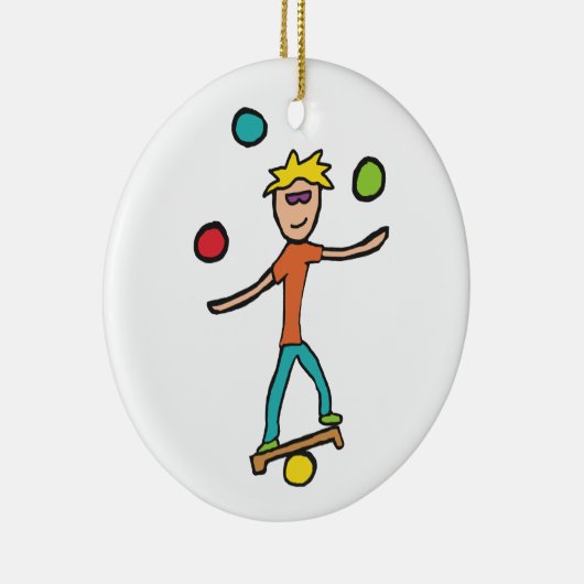 Juggling Keramik Ornament (Rechts)