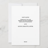 Juggling Oaster Bunny Feiertagskarte (Rückseite)