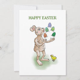 Juggling Oaster Bunny Feiertagskarte
