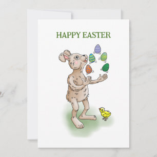 Juggling Oaster Bunny Feiertagskarte