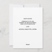 Juggling Oaster Bunny Feiertagskarte (Rückseite)