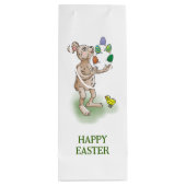 Juggling Oaster Bunny Geschenktüte Für Weinflaschen (Rückseite)