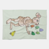 Juggling Oaster Bunny Geschirrtuch (Horizontal)