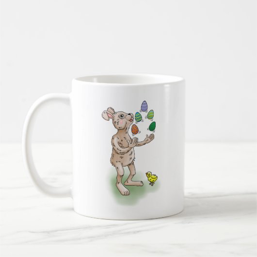 Juggling Oaster Bunny Kaffeetasse (Links)