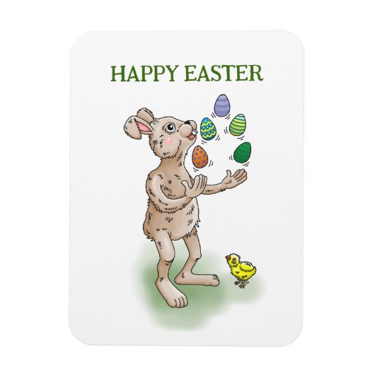 Juggling Oaster Bunny Magnet (Vertikal)