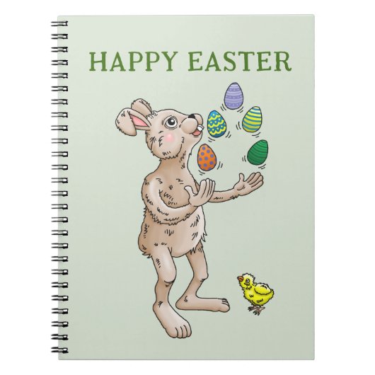 Juggling Oaster Bunny Notizblock (Vorderseite)